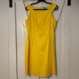 Calvin Klein Vibrant Yellow Midi Dress
